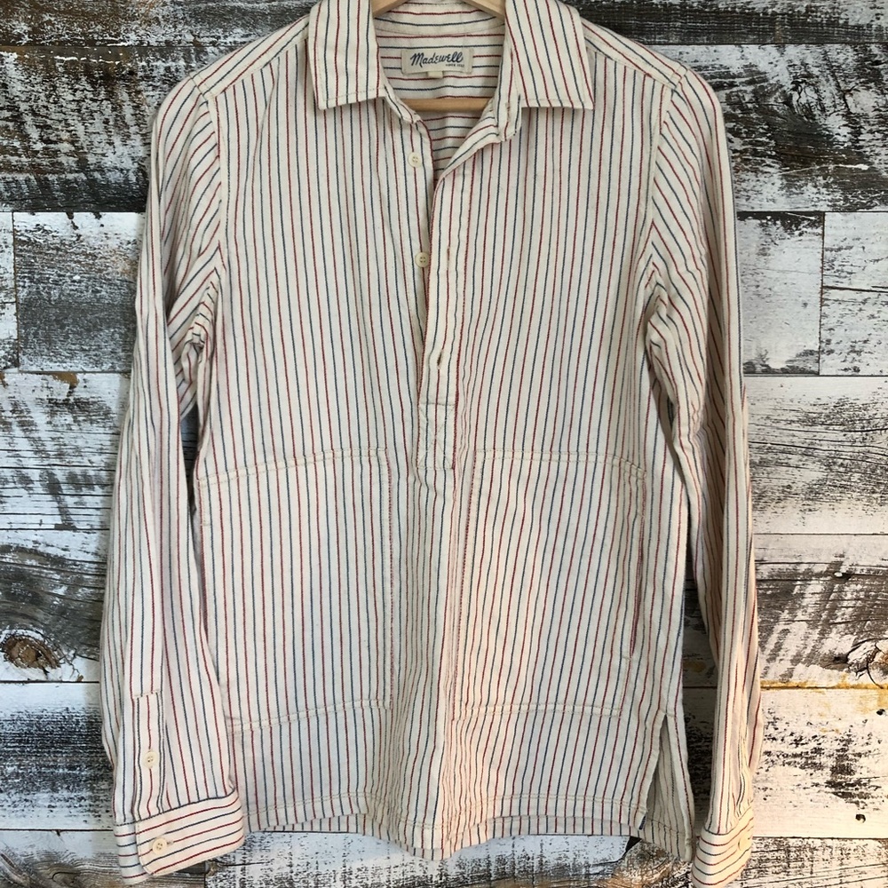 Madewell Striped Popover Shirt